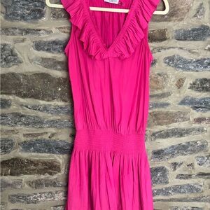 Ramy Brook New York Chic Pink Mini Dress with Flirty Hemline Small